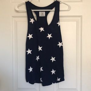 Navy blue with white stars tank top